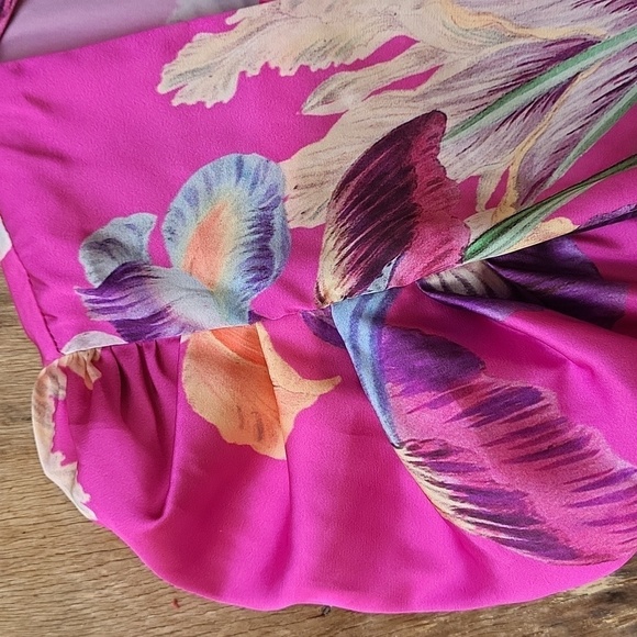 PAT BO Grace Pink Floral Print Puff sleeve 6 - Picture 5 of 6